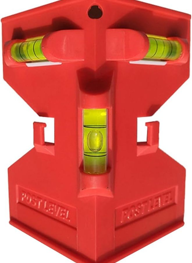 Post Leveler Tool with 3 Bubble Vials and Hooks on Both Sides for Pipe Leveling - Image 1